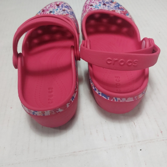 Crocs Karin Mary Jane Slip-on Clogs, Pink Leopard Lightweight Sandals Si… - Picture 8 of 13